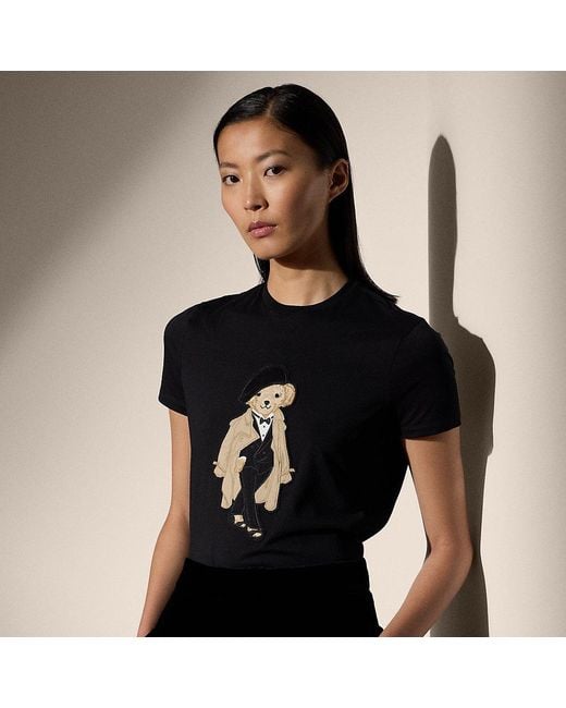 Ralph Lauren Trench Polo Bear Cotton Tee in Black Lyst UK
