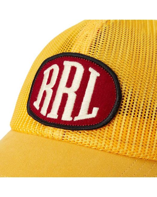 RRL Yellow Logo-patch Mesh Trucker Cap for men