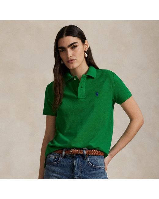 Polo Ralph Lauren Green The Iconic Classic Fit Mesh Polo Shirt