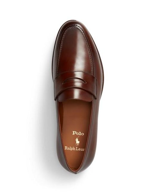 Ralph Lauren Maestra Calfskin Penny Loafer in Brown for Men | Lyst UK