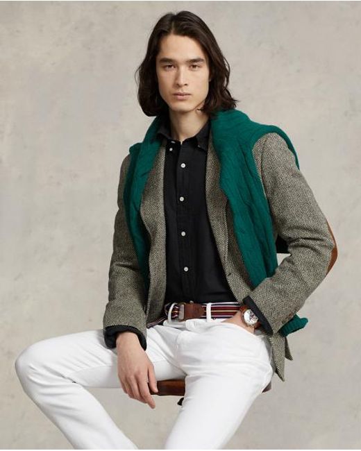 Polo Ralph Lauren Black Custom Fit Oxford Shirt for men