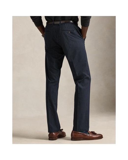 Pantaloni Manhasset stretch Straight-Fit di Polo Ralph Lauren in Blue da Uomo