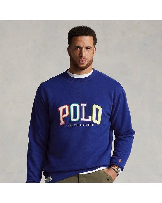 Polo Ralph Lauren The Rl Fleece Logo Sweatshirt in Blue for Men | Lyst