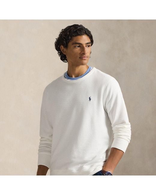 Polo Ralph Lauren White French Terry Sweatshirt for men