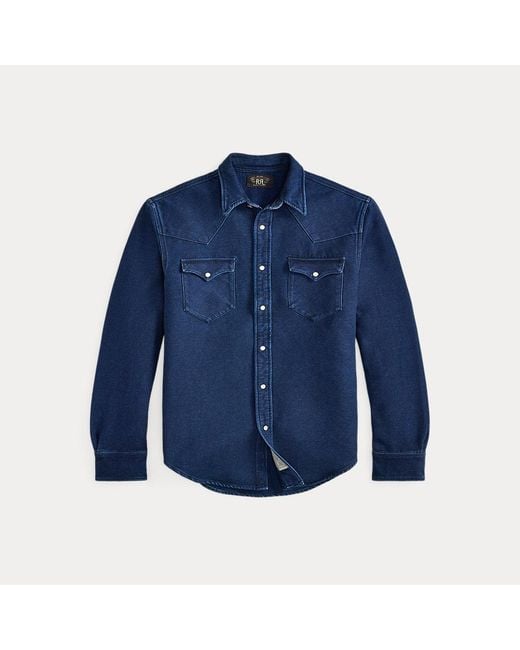 Ralph Lauren Blue Ralph Lauren Slim Fit Chamois Western Shirt for men