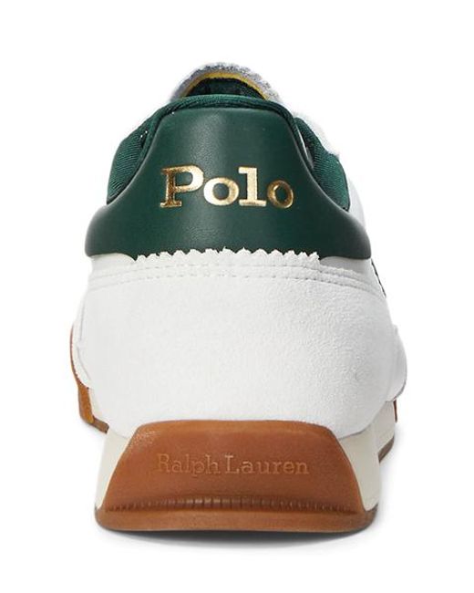 Polo Ralph Lauren White Hester Suede & Canvas Trainer for men