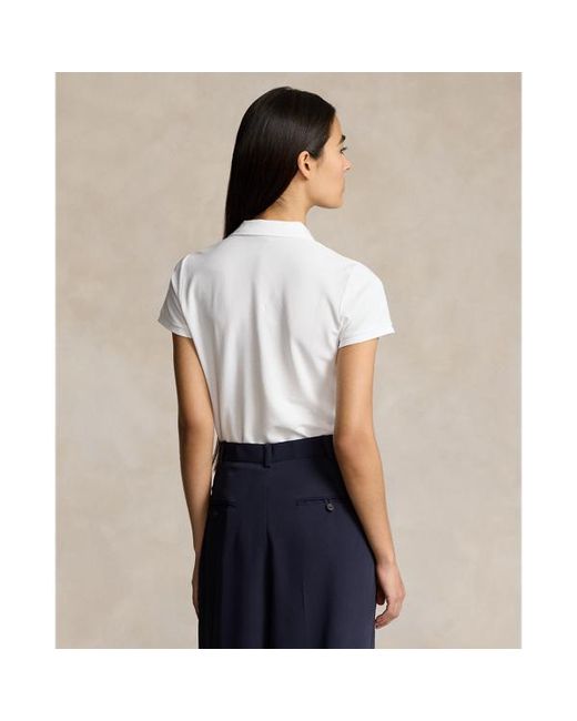 Polo Ralph Lauren White Slim Fit Stretch Polo Shirt