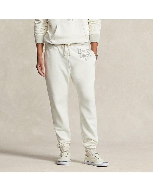 Pantaloni in felpa con grafica di Polo Ralph Lauren in White da Uomo