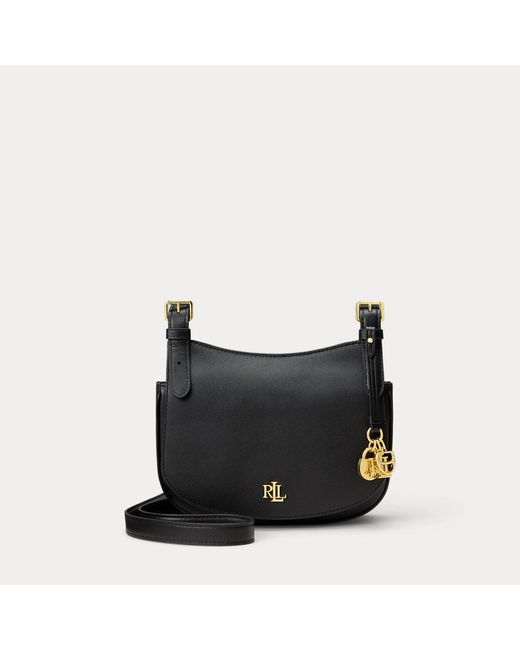 Ralph Lauren Red Medium Leather Marcy Crossbody Bag