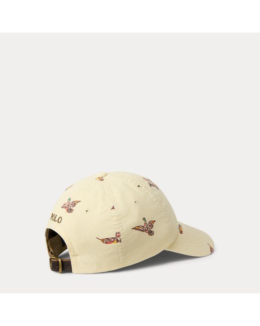 Polo Ralph Lauren Natural Duck-Print Corduroy Ball Cap for men