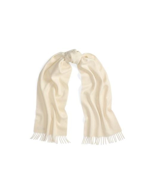 Ralph Lauren Natural Ralph Lauren Fringe-Trim Cashmere Scarf
