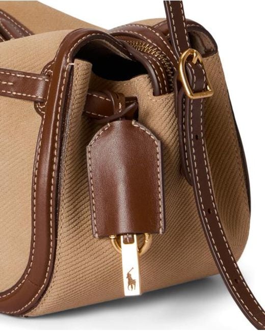 Polo Ralph Lauren Green Polo Id Suede & Leather Mini Satchel