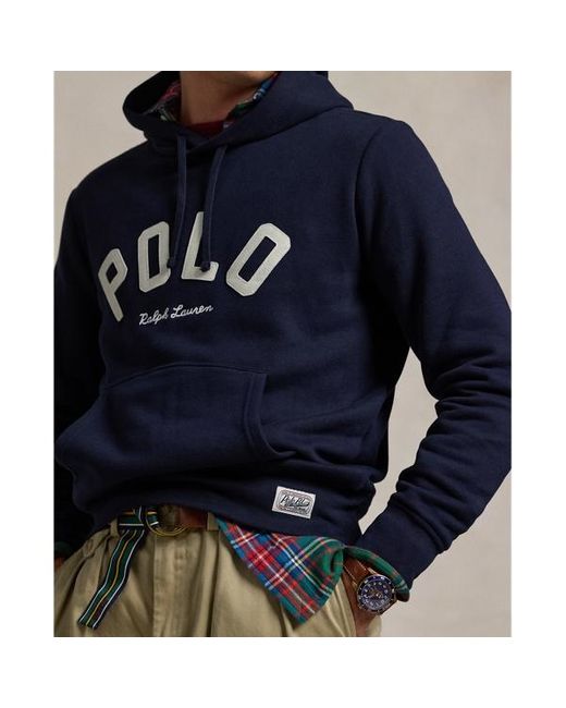 Polo Ralph Lauren Blue The Rl Fleece Logo Hoodie for men