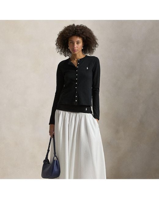 Polo Ralph Lauren Black A-Line Skirt With Contrasting Waistband