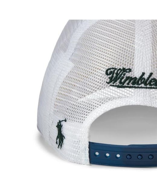Cappellino trucker Wimbledon di Polo Ralph Lauren in White da Uomo