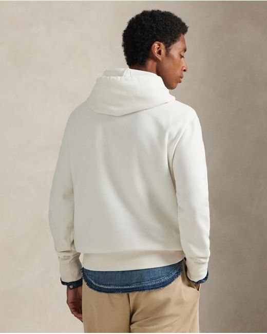 Polo Ralph Lauren White The Rl Fleece Western-Logo Hoodie for men