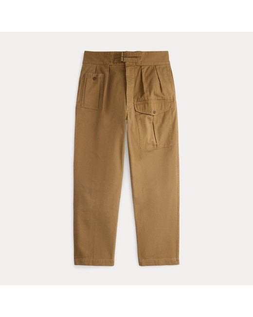 Polo Ralph Lauren Green Relaxed Fit Pleated Twill Trouser for men
