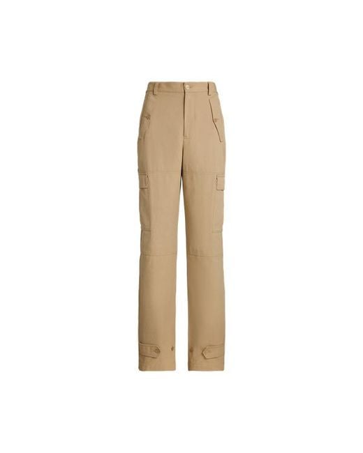 Ralph Lauren Natural Ralph Lauren Gentry Cotton Canvas Cargo Pant