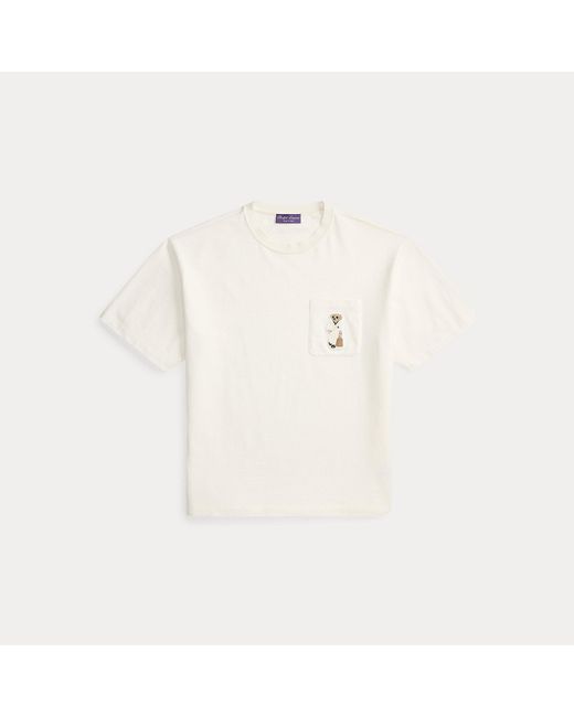 Ralph Lauren White Relaxed Fit Polo Bear T-Shirt for men