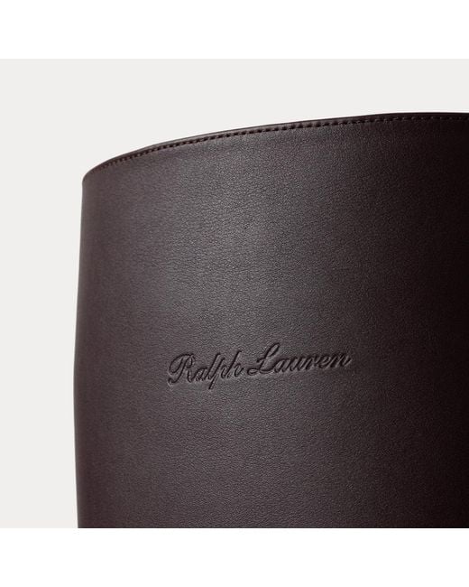 Ralph Lauren Brown Bryne 95 Mm Calfskin Boot