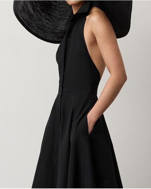 Ralph Lauren Black Eldred Poplin Day Dress