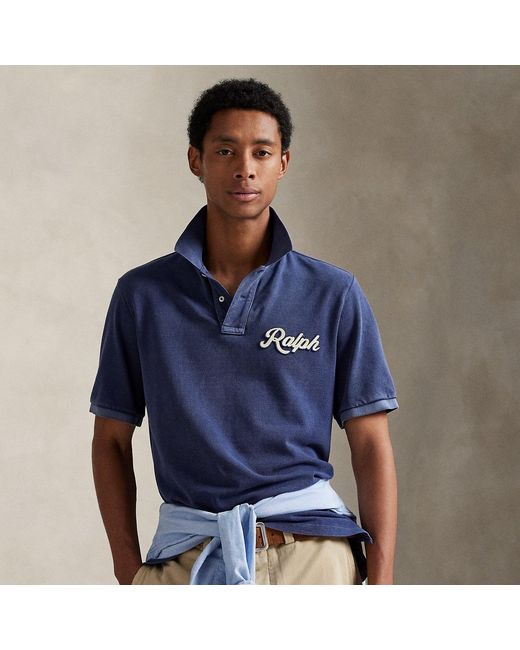 Polo Ralph Lauren Blue The Ralph Lauren Logo Polo Shirt for men