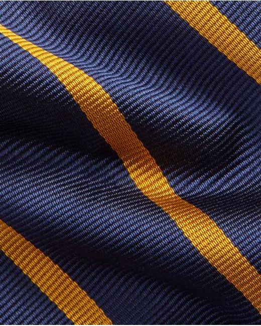 Polo Ralph Lauren Blue Striped Silk Repp Narrow Tie for men