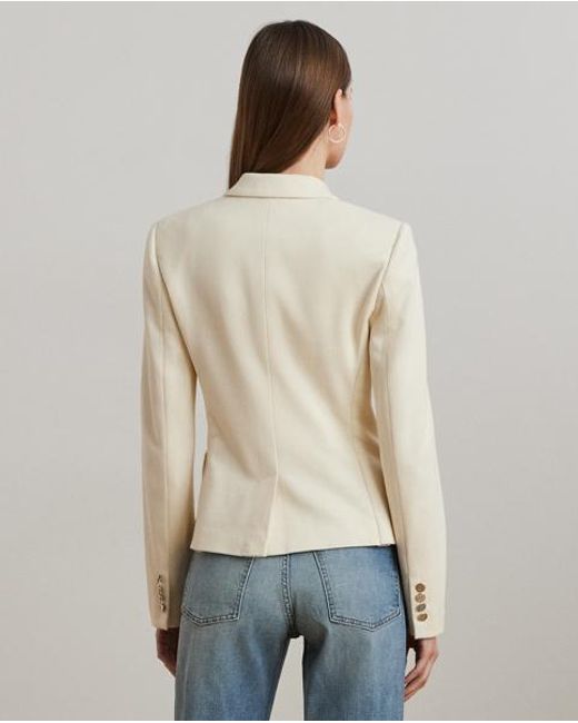 Blazer De Jacquard Con Doble Botonadura Ralph Lauren de color Natural