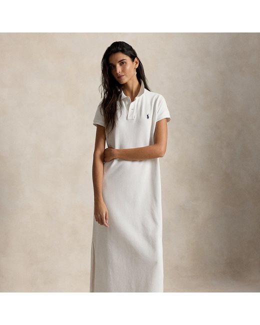 Polo Ralph Lauren Natural Cotton Mesh Polo Dress