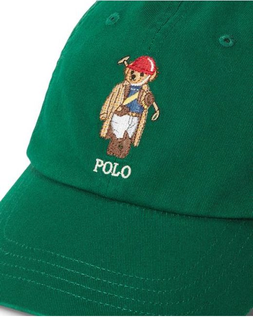 Polo Ralph Lauren Green Polo Bear Cotton Twill Ball Cap