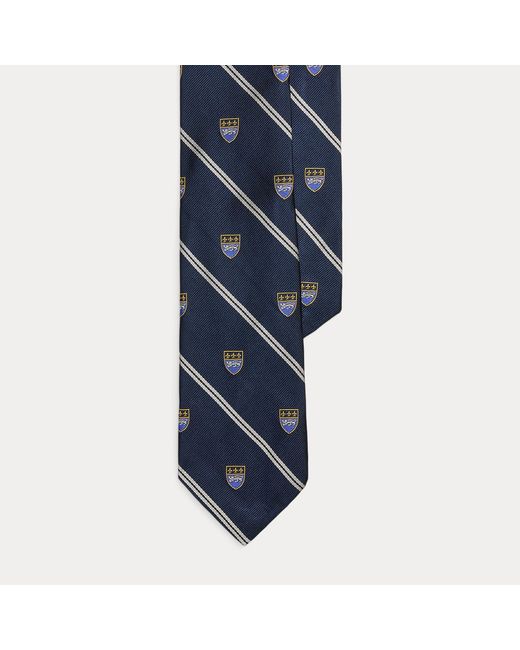 Polo Ralph Lauren Blue Striped Silk Club Tie for men