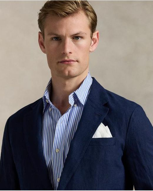 Polo Ralph Lauren Modern-Fit Leinen-Anzugjacke Polo Soft in Blue für Herren