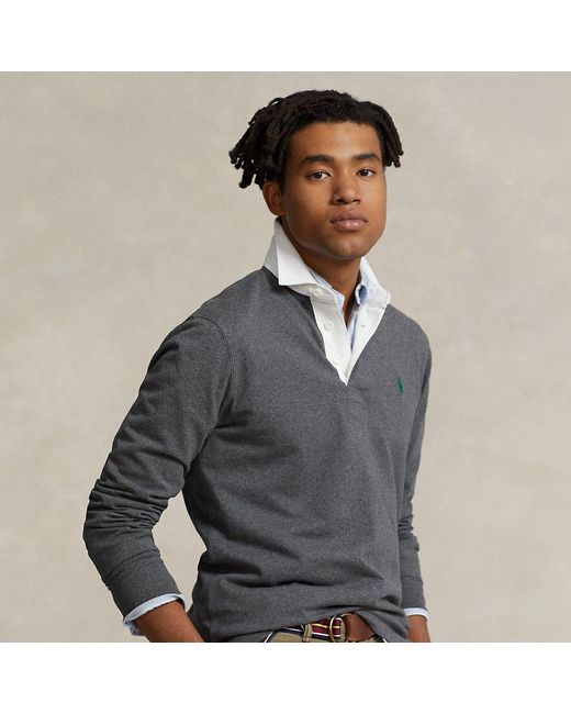Ralph Lauren Gray The Iconic Rugby Shirt for men