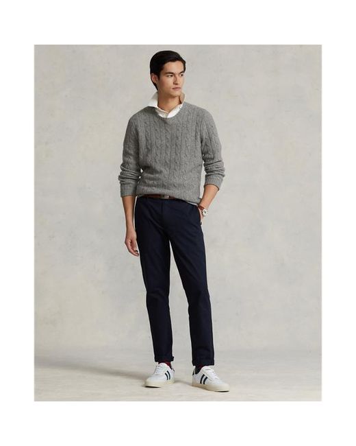 Pantaloni chino stretch Straight-Fit di Polo Ralph Lauren in Blue da Uomo