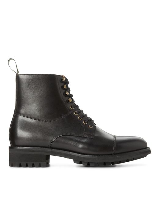 Ralph Lauren Leather Bryson Cap Toe Boot in Black for Men - Save 33% - Lyst