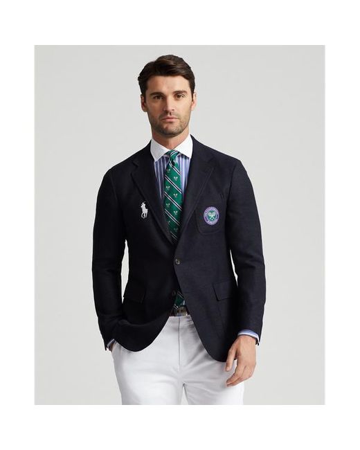 Polo Ralph Lauren Wimbledon Wol-linnen Umpire-blazer in het Blue voor heren