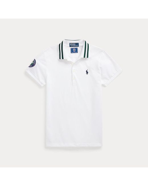 Polo Ralph Lauren White Wimbledon Pique Polo Shirt