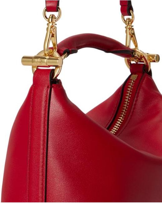 Ralph Lauren Natural Nappa Leather Mini Blaike Shoulder Bag