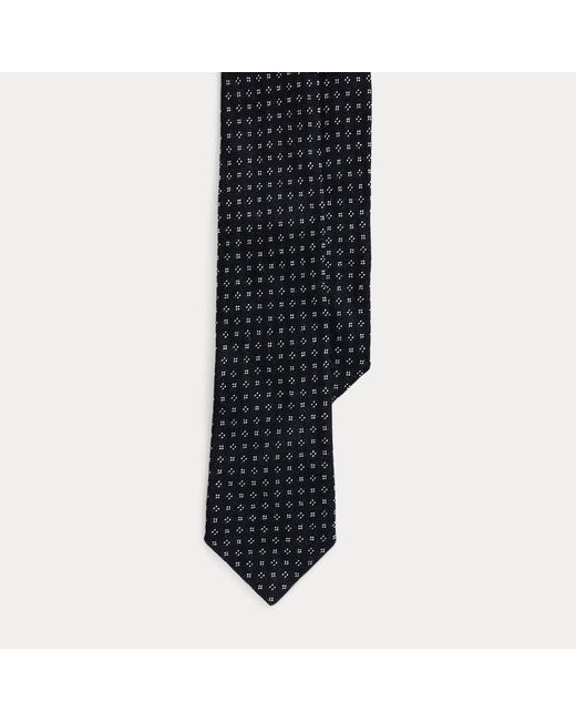 Cravatta geometrica in cashmere e seta di Ralph Lauren in Black da Uomo