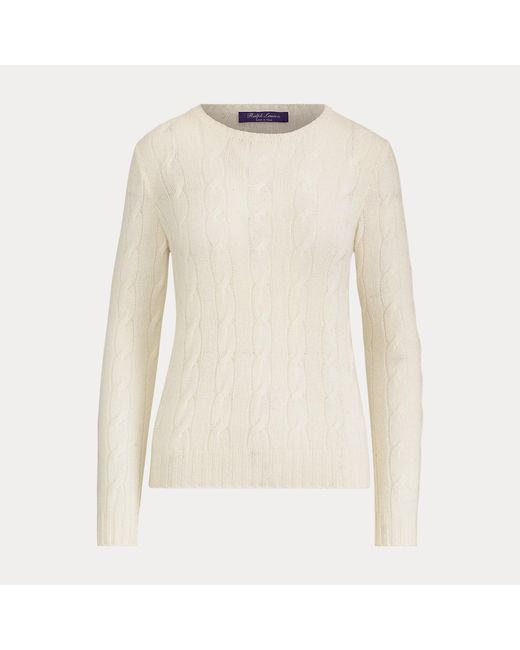 Ralph Lauren Natural Cable-knit Cashmere Jumper