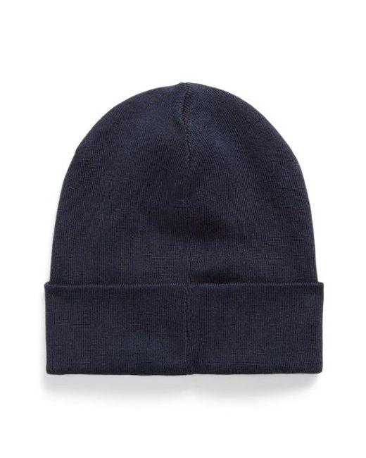 Polo Ralph Lauren Blue Combed Cotton Beanie for men