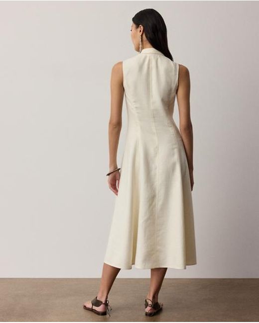 Ralph Lauren Natural Kensley Mini-Hopsack Day Dress