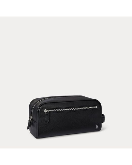 Polo Ralph Lauren Black Saffiano Leather Travel Case for men