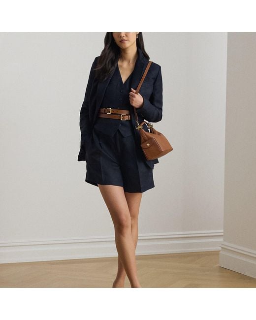 Ralph Lauren Brown Nappa Leather Small Blaike Shoulder Bag