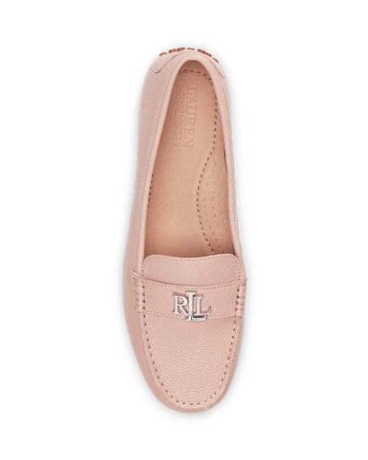 Ralph Lauren Pink Loafer Barnsbury Aus Narbenleder