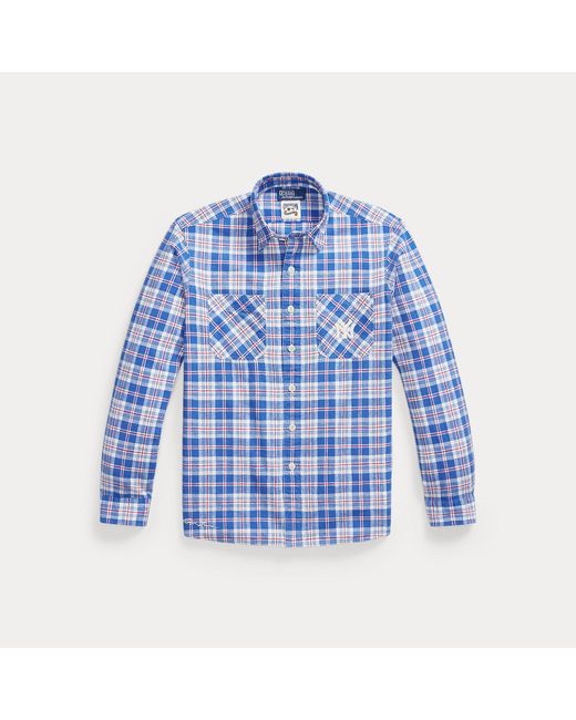Polo Ralph Lauren Blue Polo Ralph Lauren Lauren Yankees Workshirt for men