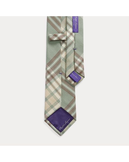 Ralph Lauren Green Plaid Twill Tie for men