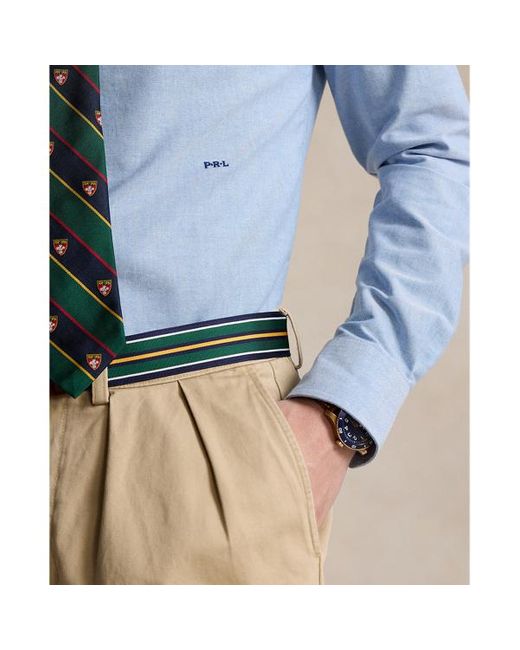 Camisa oxford Custom Fit con iniciales Polo Ralph Lauren de hombre de color Blue