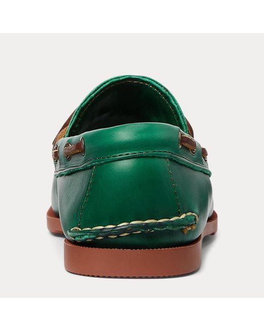 Ralph Lauren Leather Camp Moccasin in Green for Men | Lyst display picture 3