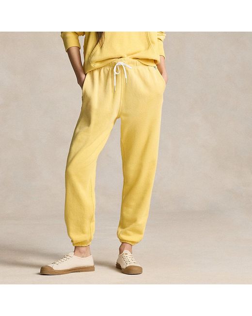 Polo Ralph Lauren Lichtgewicht Fleece Trainingsbroek in het Yellow